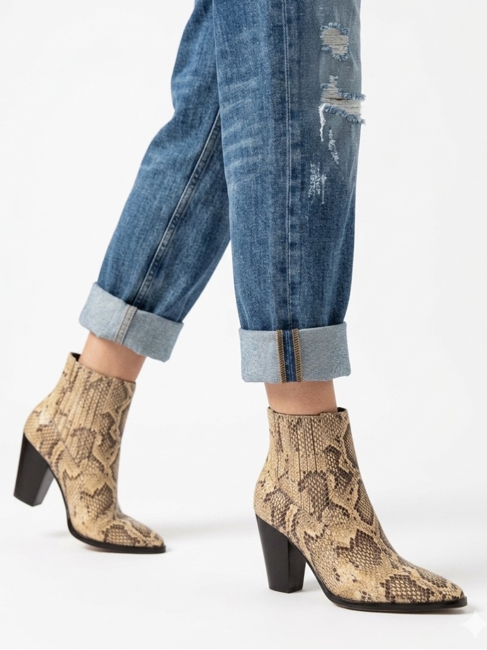 House of Harlow 1960 Snakeskin Cowboy Ankle Boots | ASO Tell Me Lies - US 8.5